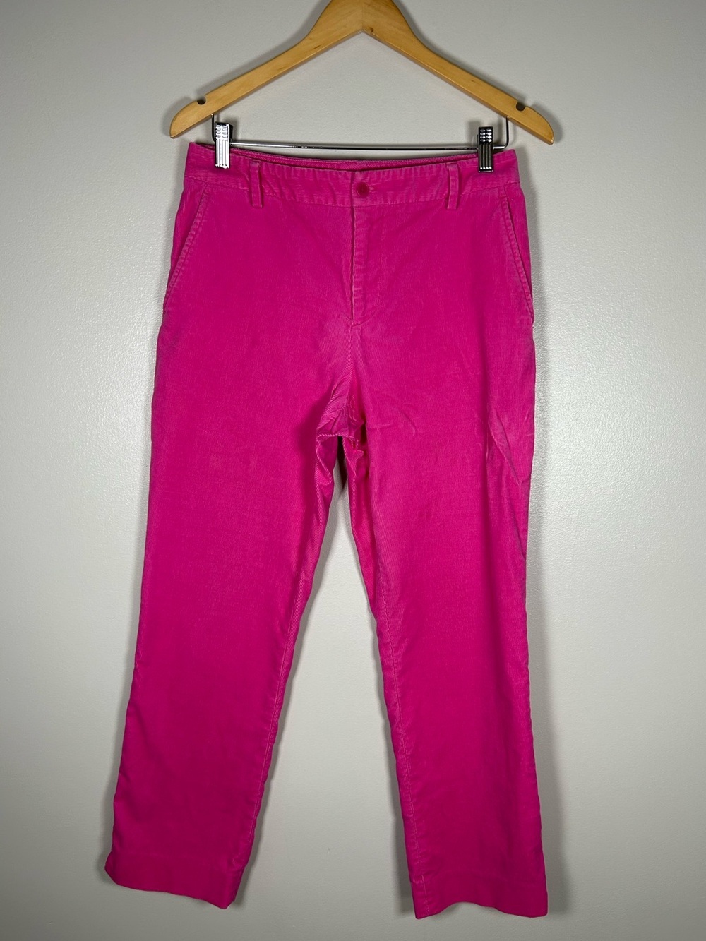 Lauren Ralph Lauren Hot Pink Corduroy Straight-Leg Pants